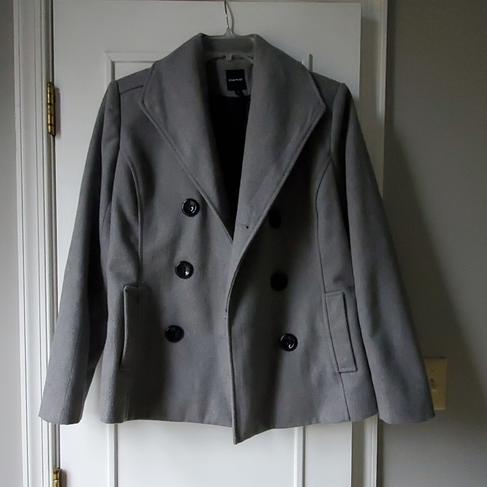 Gray peacoat